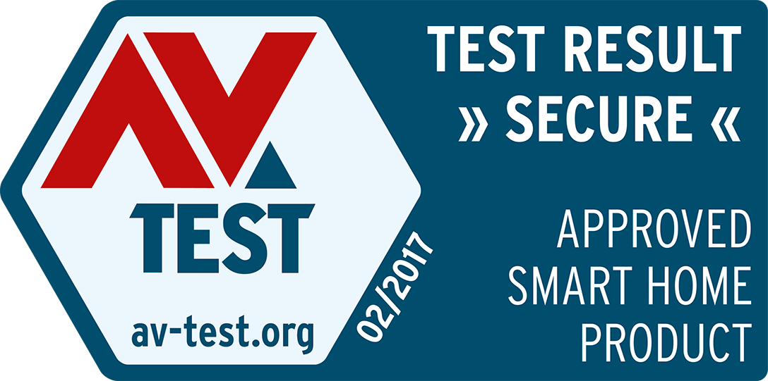 Das Logo des AV-TEST-Zertifikats für umfangreicheTests