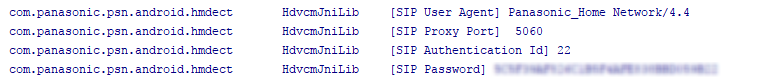 SIP-Zugangsdaten des Panasonic Smart Home Kits