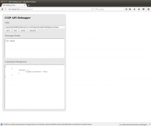 Switching lights via debug web interface