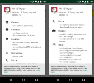 Android App permissions